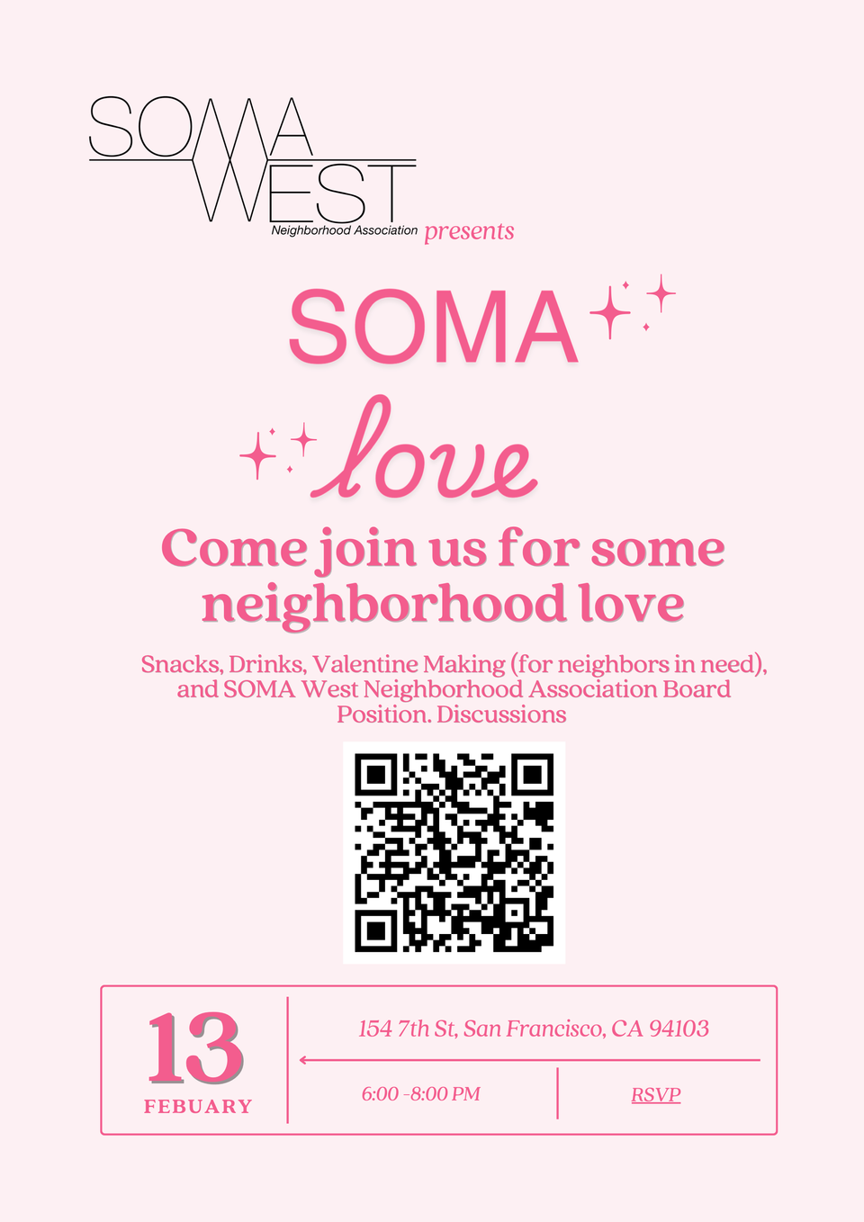 February 13th Valentine's Day Event
